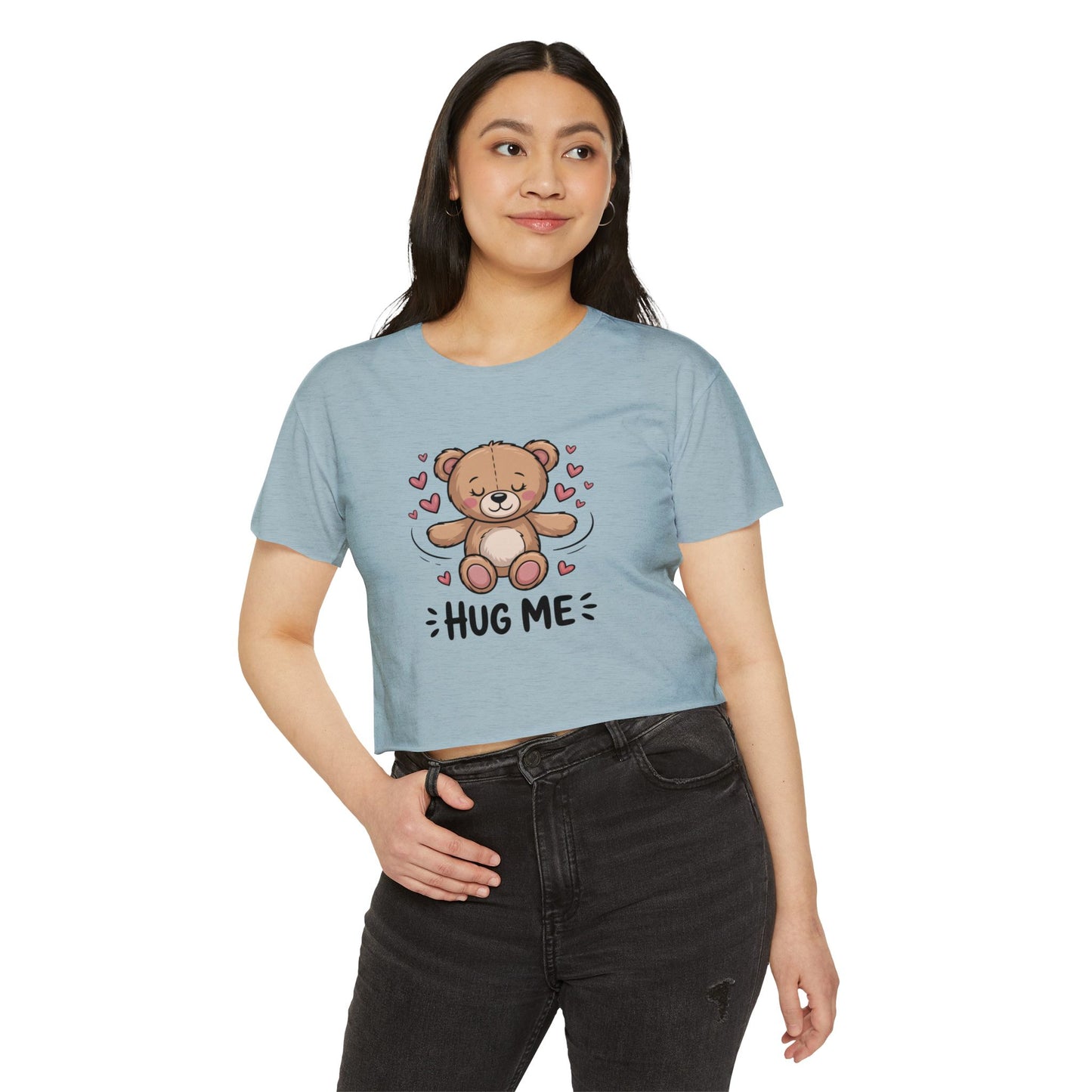 Cute Bear Graphic Crop Top