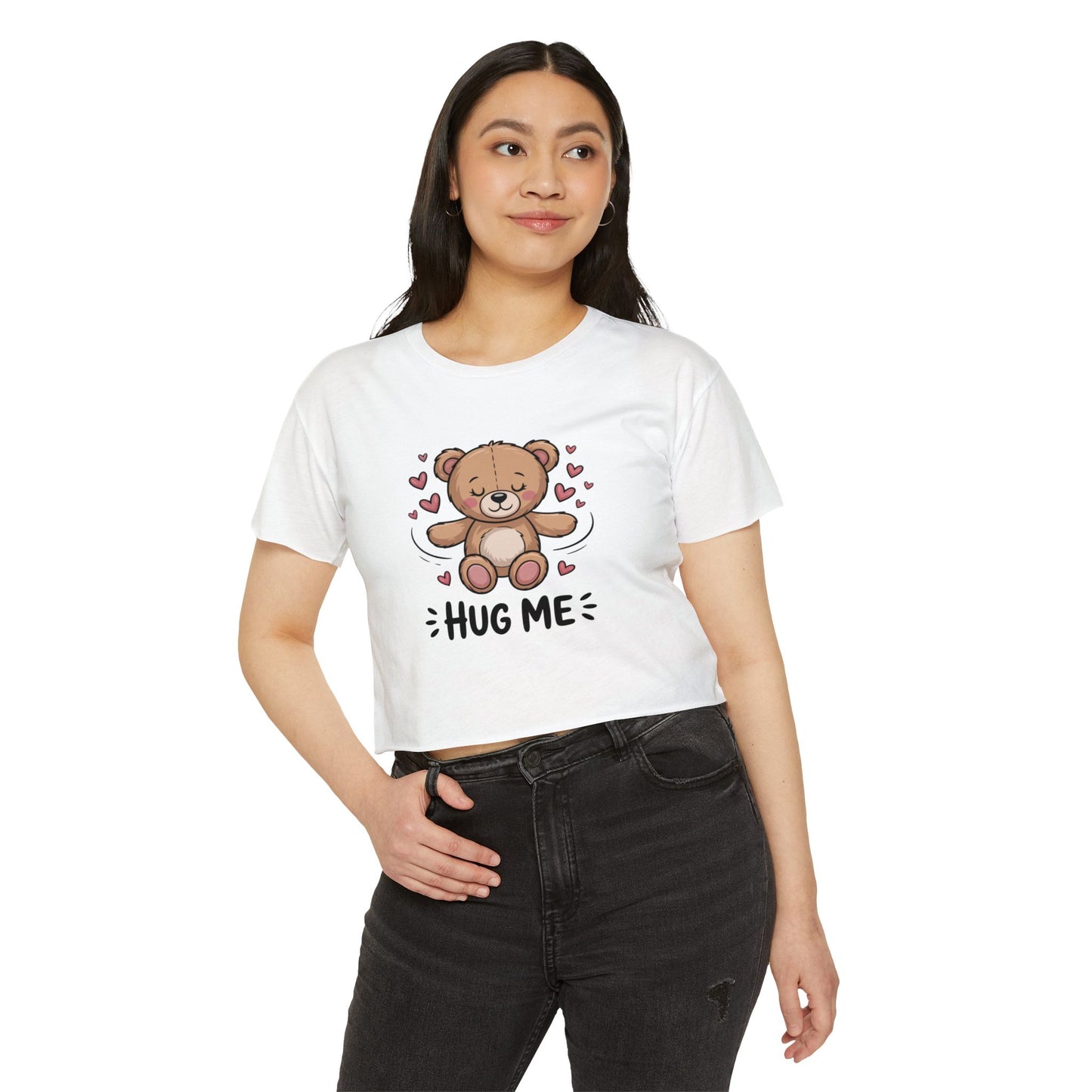 Cute Bear Graphic Crop Top