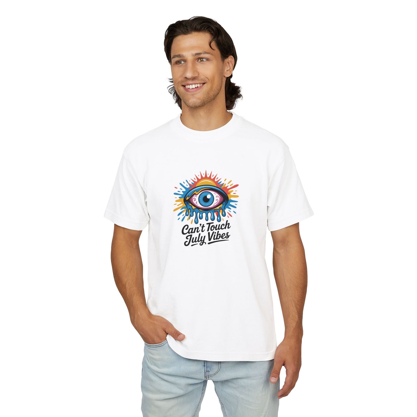Unisex Urban Heavy Tee with Colorful Eye Design