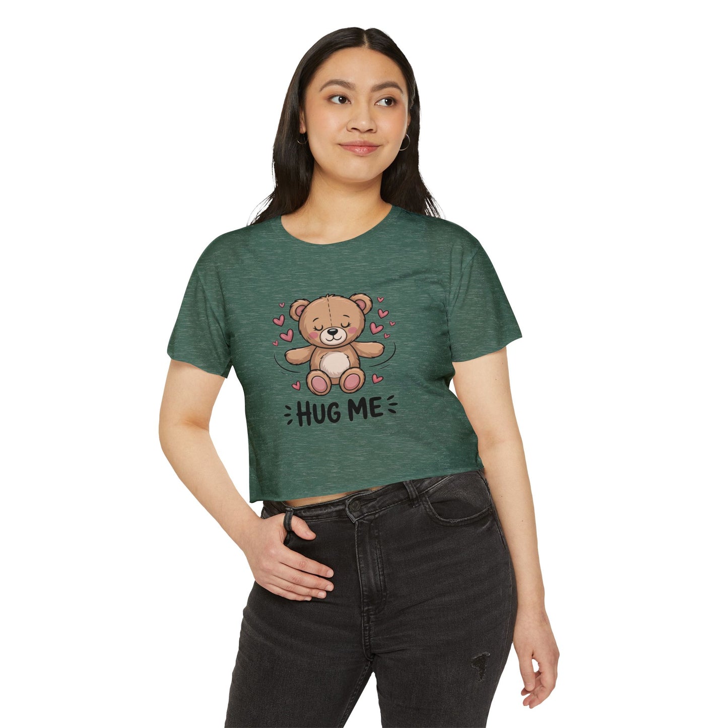 Cute Bear Graphic Crop Top
