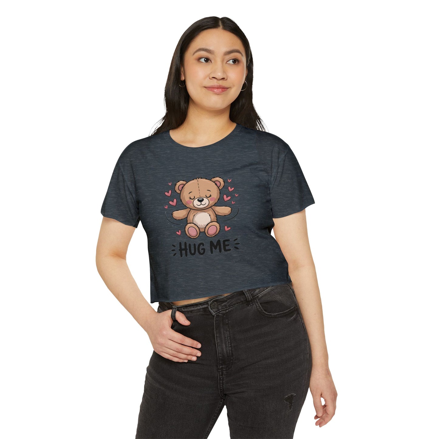 Cute Bear Graphic Crop Top