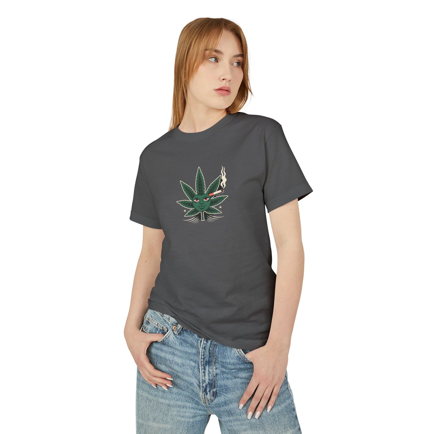 Cannabis-Themed Heavyweight Cotton Tee | Unisex