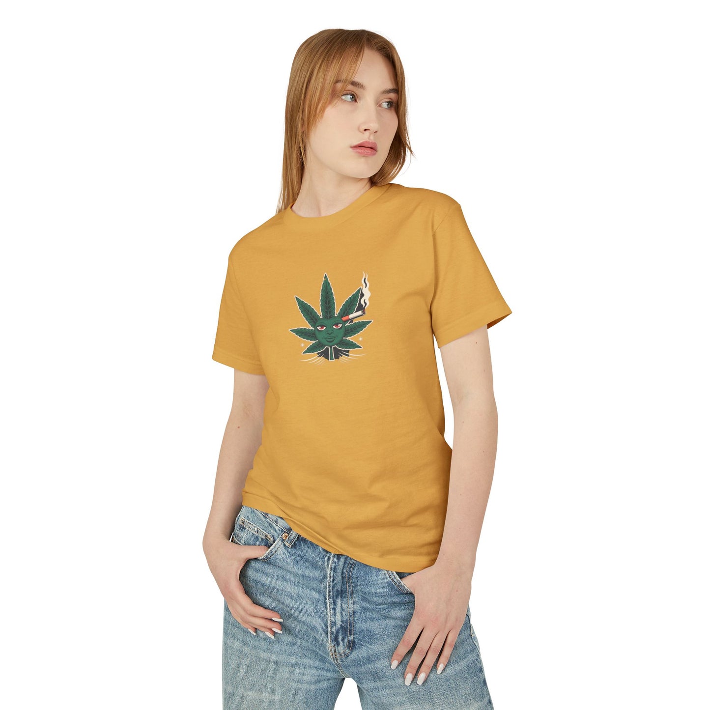 Cannabis-Themed Heavyweight Cotton Tee | Unisex