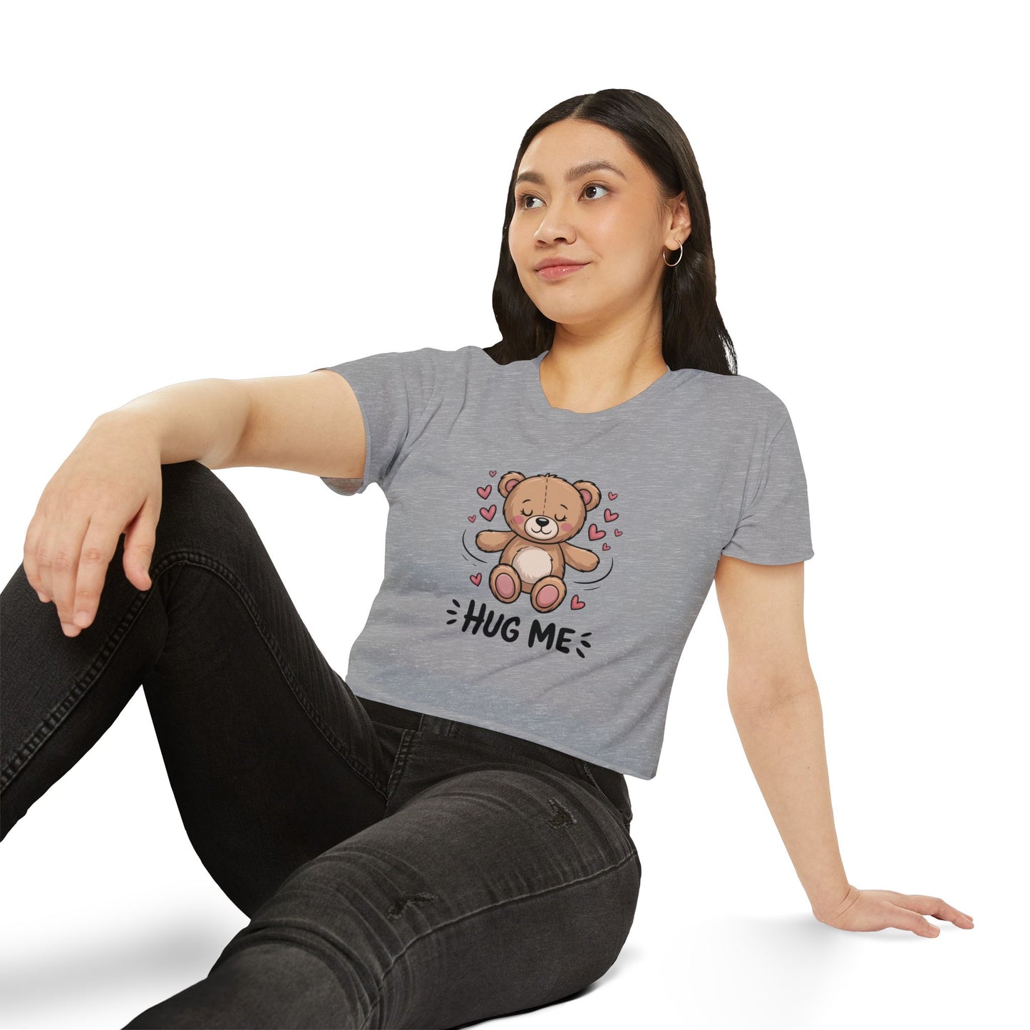 Cute Bear Graphic Crop Top