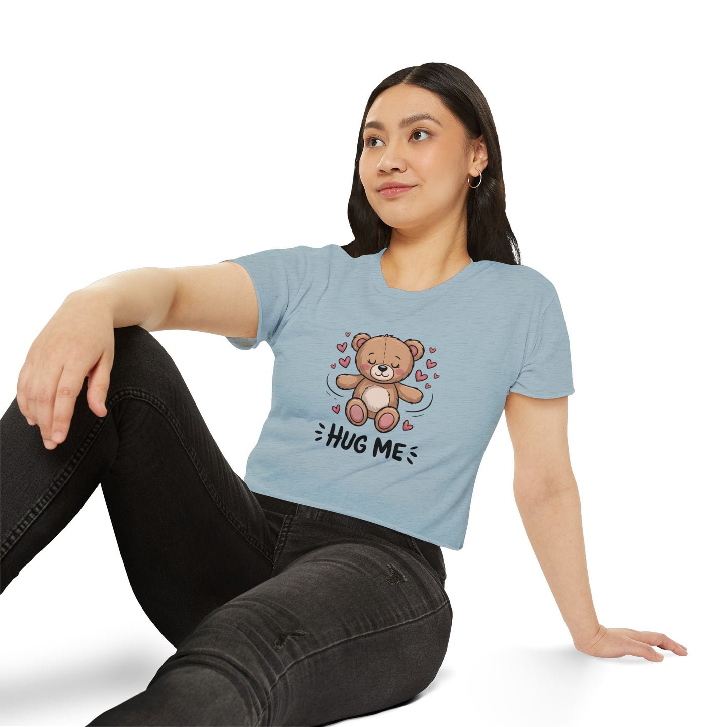 Cute Bear Graphic Crop Top