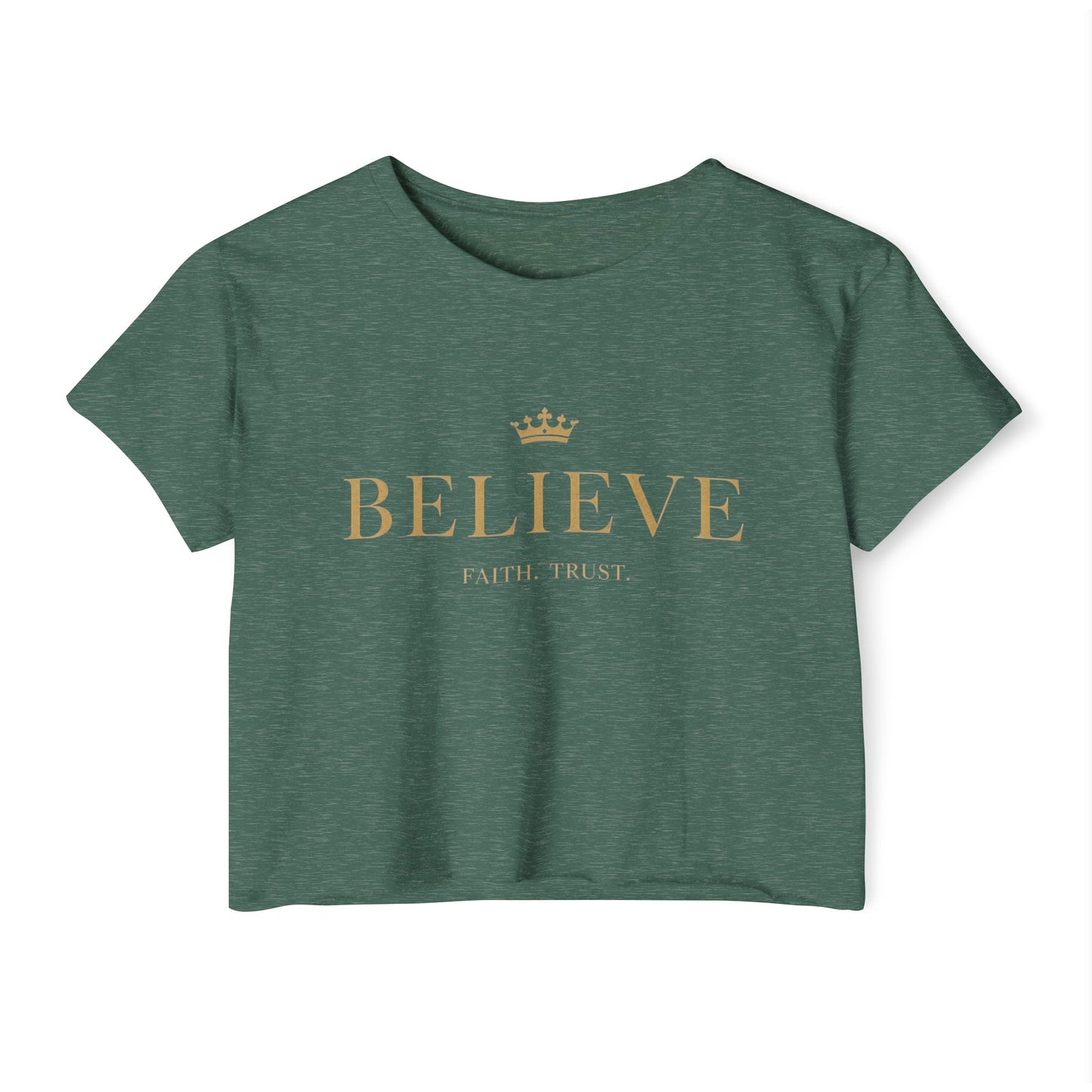 Inspirational Women's Festival Crop Top | Believe