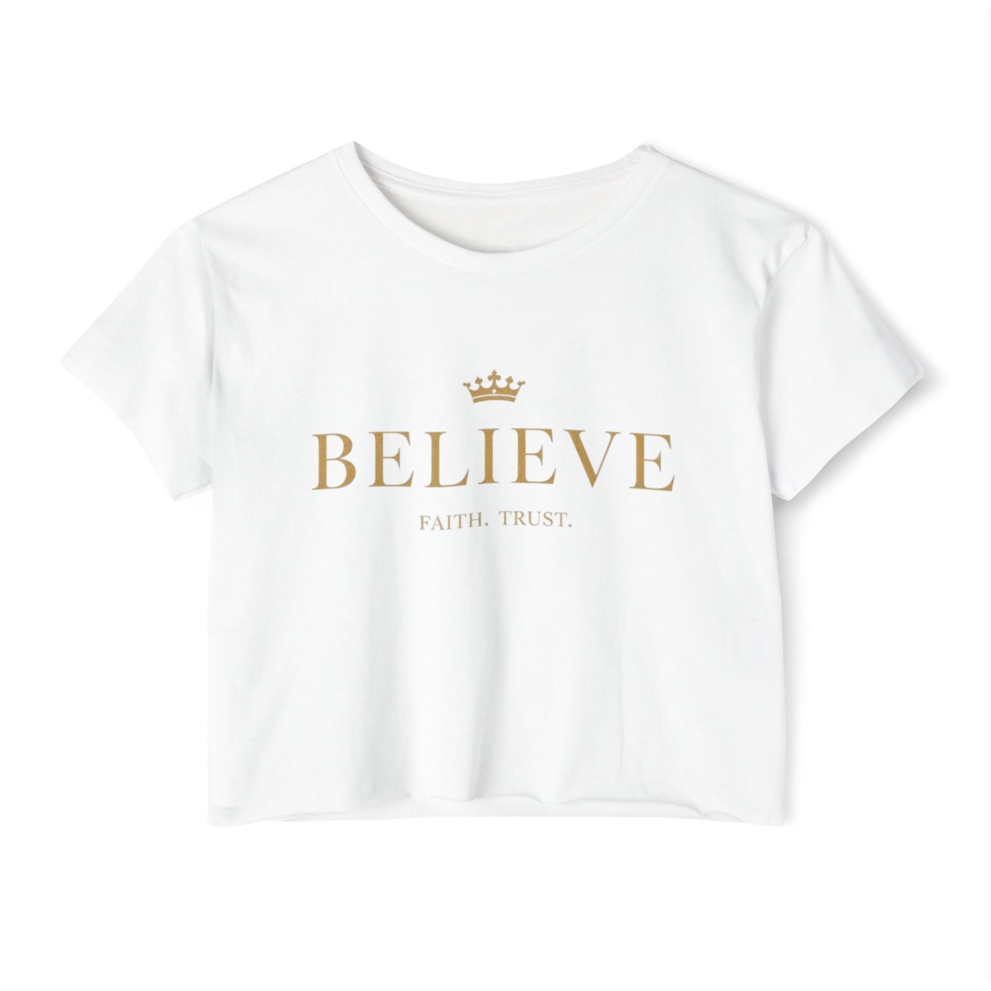 Inspirational Women's Festival Crop Top | Believe