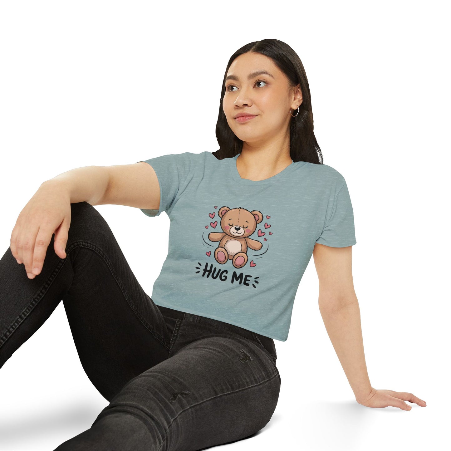 Cute Bear Graphic Crop Top