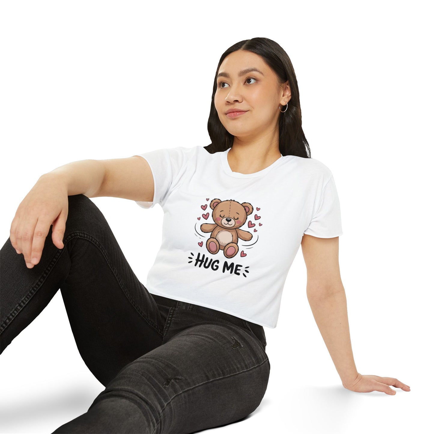 Cute Bear Graphic Crop Top