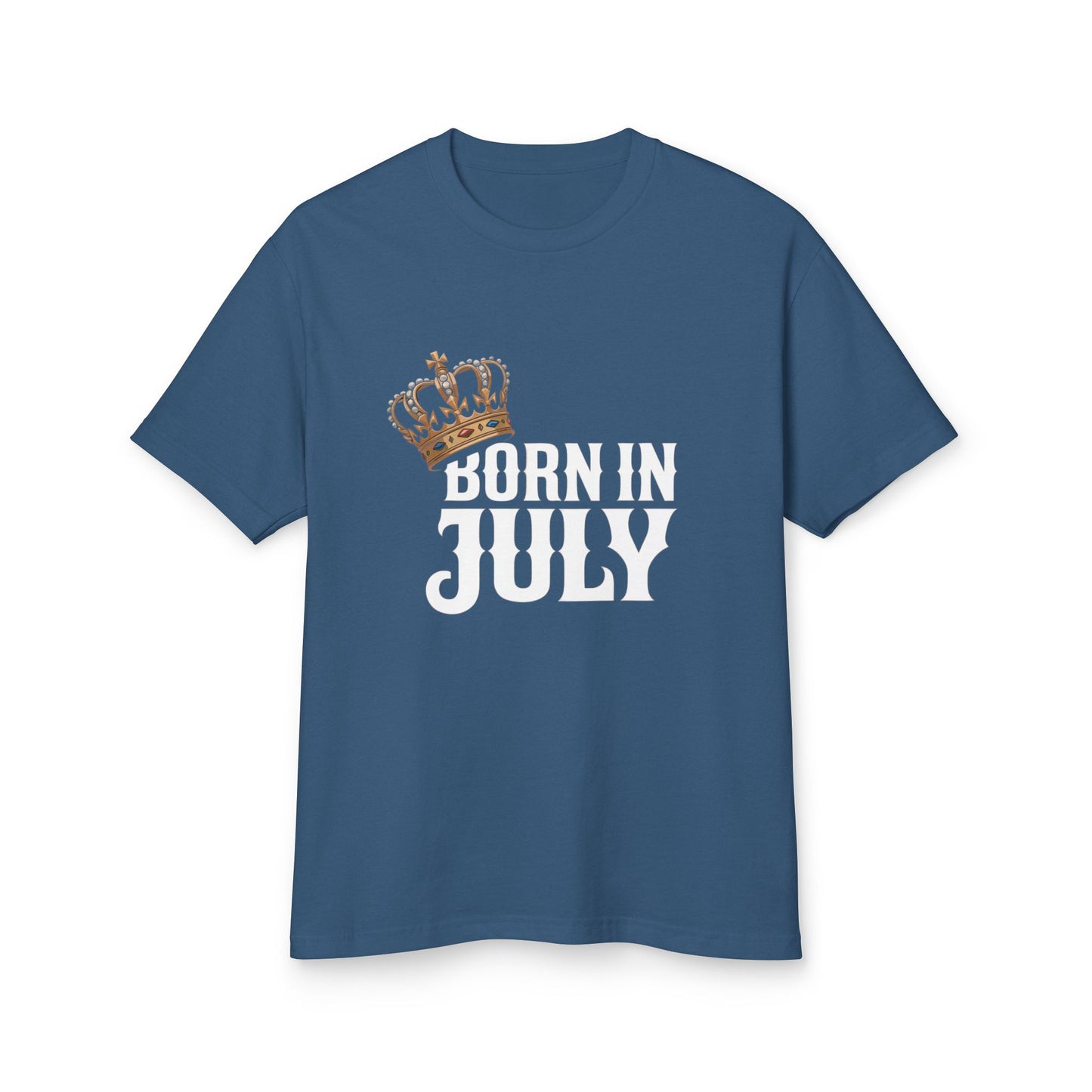 Born in July Crown Tee, Unisex Birthday Shirt