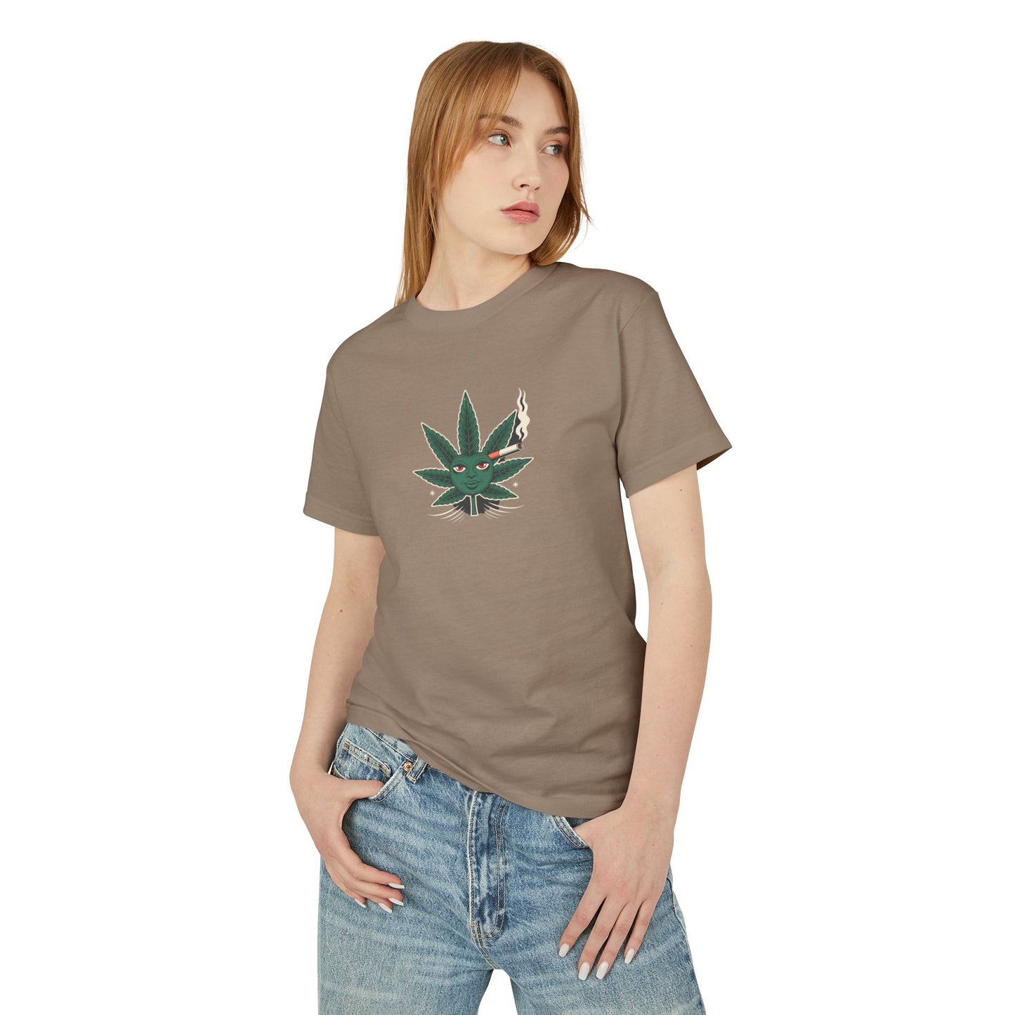 Cannabis-Themed Heavyweight Cotton Tee | Unisex