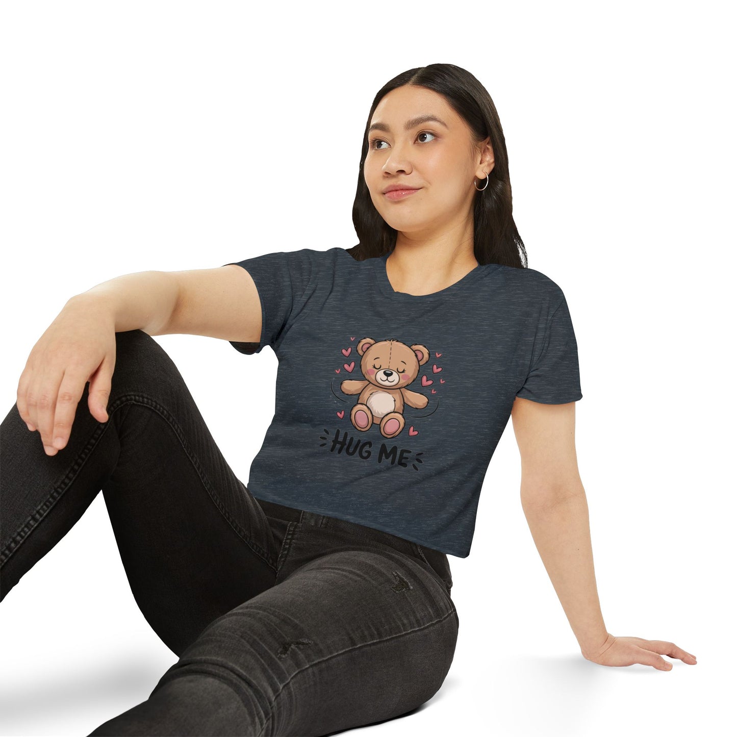 Cute Bear Graphic Crop Top