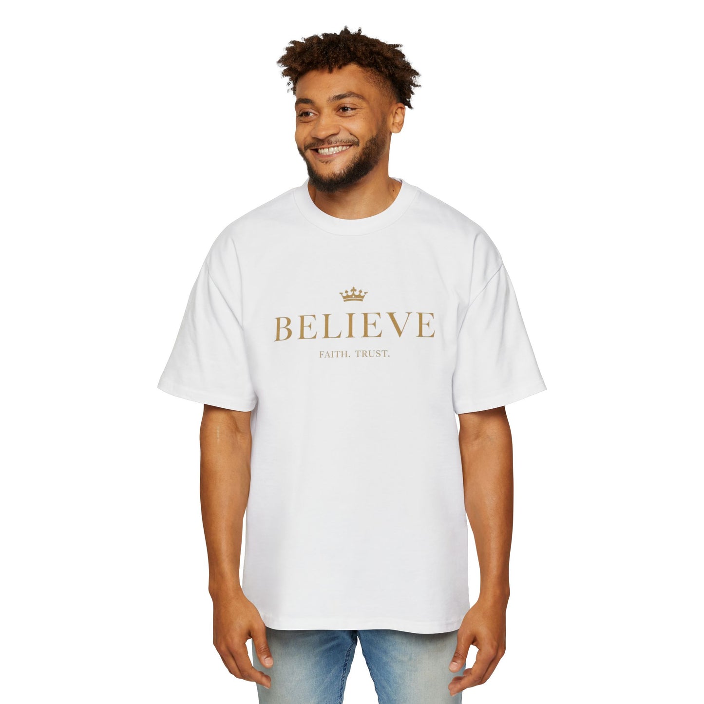 Belive Men's Heavy Oversized Tee