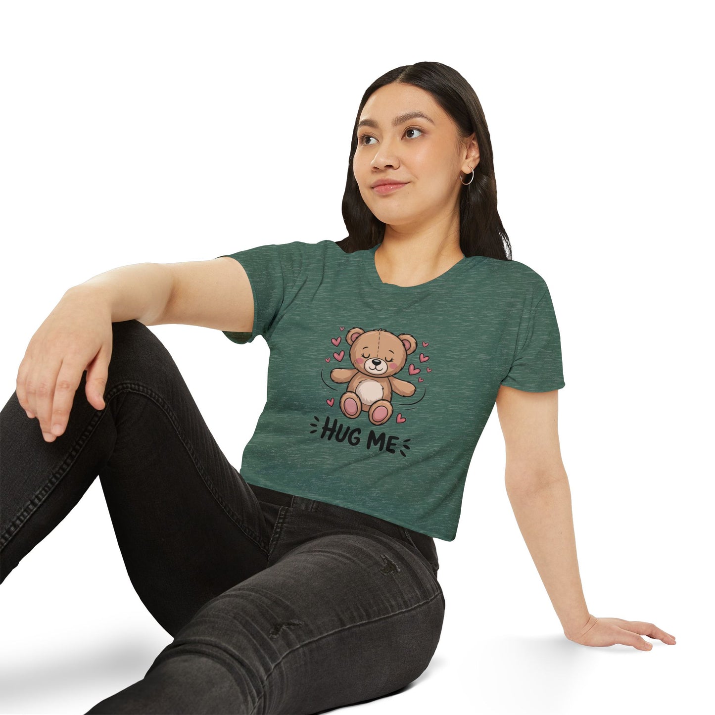 Cute Bear Graphic Crop Top