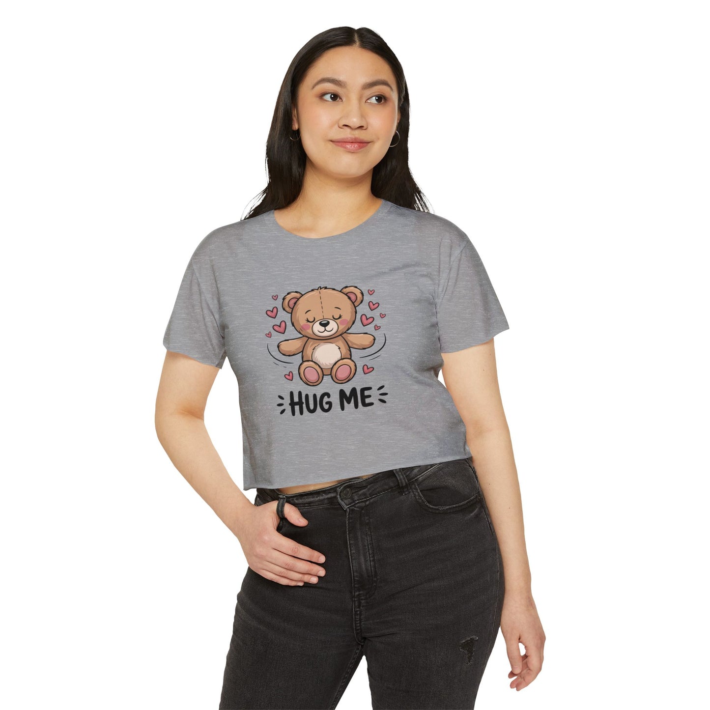 Cute Bear Graphic Crop Top