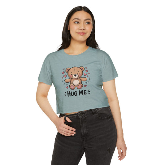 Cute Bear Graphic Crop Top