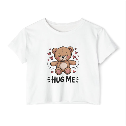 Cute Bear Graphic Crop Top
